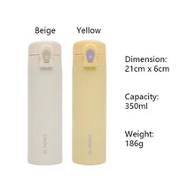 Load image into Gallery viewer, Dr.HOWS Atti One Touch Insulated Bottle 350ml Beige
