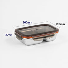 Load image into Gallery viewer, Cuitisan Partition Stainless Microwave-safe Lunch Box - Rectangle No. 4 (1000ml)
