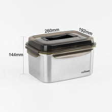 Load image into Gallery viewer, Cuitisan Signature Stainless Microwave-safe Lunch Box - Rectangle with Handle 4000ml
